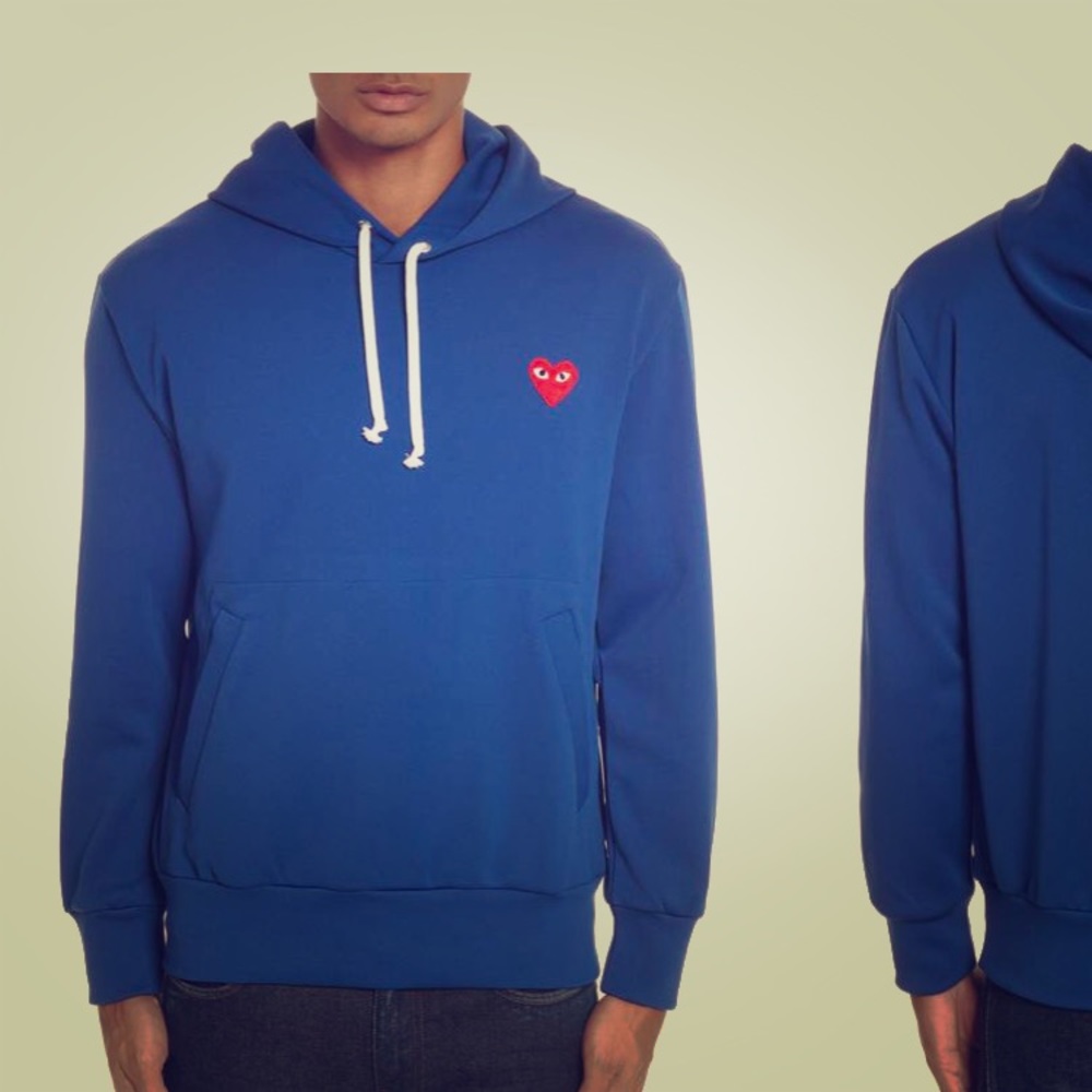 Comme Des Garçons Blue Hoodie